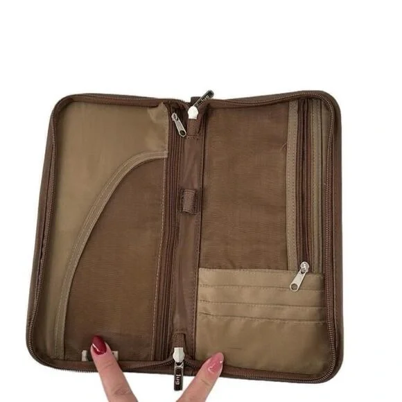 Lug Tango Travel Wallet passport holder sleeve vacation luggage brown - Picture 11 of 16